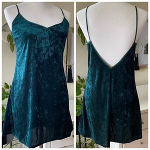 Vintage Intimate Moods Green Velvet Teddy/Nightie